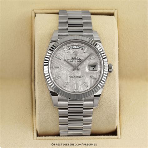 used rolex day date white gold|rolex day date 40 228239.